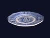 19th Century Livesley Powell Abbey Ironstone Luncheon Plate, Blue and White Ironstone Transferware c1850