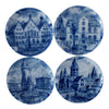 Vintage AK Kaiser Porcelain Miniature City Plates of Germay 4" X4 Blue and White Wall Shelf Decor - Premier Estate Gallery 1