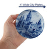 Vintage AK Kaiser Porcelain Miniature City Plates of Germay 4" X4 Blue and White Wall Shelf Decor - Premier Estate Gallery 2