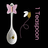 Lenox Butterfly Meadow Measuring Spoons Set of 4, Pastel Butterfly Floral Ladybug Kitchen Decor - Premier Estate Gallery 4