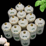 Lenox Spice Garden Spice Jars X12,  Farmhouse Country Kitchen Porcelain Spice Jars by Lenox