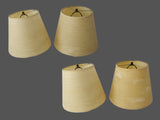 Estate Stoneware Lotte Lamps Set of 4 Great MCM Minimalist Danish Modern Decor Orig Fiberglass Shades