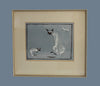 Mid Century Modern Watercolor Painting Siamese Cats Framed Matted Signed EXCELLENT MCM Decor - Premier Estate Gallery 2