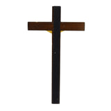 Modernist Mid Century Crucifix Rosewood Veneer Great Design, MCM Modernist Cross Crucifix Brutalist Style c1960