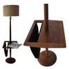 MCM Laurel Lamp Company Walnut Floor Lamp Magazine Holder Working c1960 - Premier Estate Gallery 1