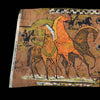 MCM Tibor Reich Trojan Horse Medieval LARGE Linen Screenprint 55X24" Danish Modern Mid Century Wall Display