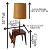 Mid Century Modern Teak End Table Lamp Magazine Rack Superb Design Authentic MCM Danish Modern Minimalist Furniture
