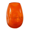 Mid Century Tangerine Orange Art Glass Indented Vase Large 12.75" Style of Blenko Winslow Anderson - Premier Estate Gallery 1