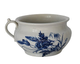 Antique Ironstone Blue and White Transfer Chamber Pot by KT & T Maine Pattern with Poppies c1870 - Premier Estate Gallery 1