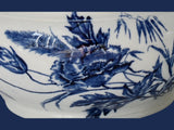 Antique Ironstone Blue and White Transfer Chamber Pot by KT & T Maine Pattern with Poppies c1870 - Premier Estate Gallery 3