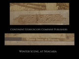 1870s Niagara NY Winter Scene Stereoscope Viewing Card Continent Stereoscopic Co