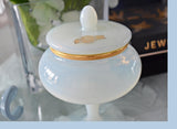 Exquisite Murano Art Glass Opaline Pedestal Covered Candy Dish with Lid VNC Vincenzo Nason - Premier Estate Gallery 1