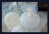 Exquisite Murano Art Glass Opaline Pedestal Covered Candy Dish with Lid VNC Vincenzo Nason