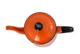 Vintage Orange Black Enamelware Coffee Pot No Insert 1950s Kitchen Decor