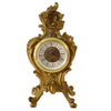 Neoclassical Regency Ormalu Style Table Clock by Robin W. Germany, Gold Decor Ornate Mechanical Clock, Small Romantic Desk Clock - Premier Estate Gallery