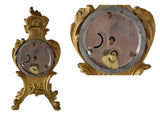 Neoclassical Regency Ormalu Style Table Clock by Robin W. Germany, Gold Decor Ornate Mechanical Clock, Small Romantic Desk Clock