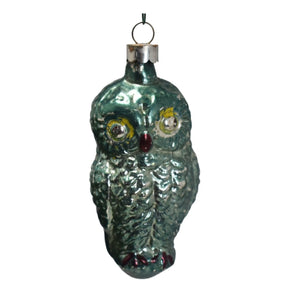 Vintage German Mercury Glass Owl Christmas Ornament - Premier Estate Gallery