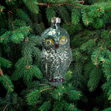 Vintage German Mercury Glass Owl Christmas Ornament