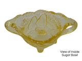 Vintage Tiara Indiana Glass Yellow Sweet Pear Creamer and Sugar Set