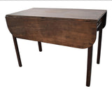 Early American Chippendale Pembroke Drop Leaf Mohagany Table, Colonial Furniture Newport RI - Premier Estate Gallery
