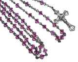 Estate Pink Crystal Rosary Beads c1970s, Vintage Pink Faceted Crystal Rosaries, Catholic Gifts, First Communion - Premier Estate Gallery 3