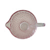 Vintage Pink Hobnail Pattern Glass Pitcher, Pink Polka Dot Glass Pitcher Abbott Collection Co, Perfect Pink Decor