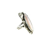 Vintage Silver Navajo Pink Shell Ring Big Elongated Setting Boho Style - Premier Estate Gallery 4