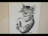 Antique Happy Cat "Pootie" Drawing by Thelma Frazier Cowan Pottery Artist Signed Framed - Premier Estate Gallery 2