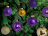 Vintage Distressed Purple Gold Mercury Glass Ornaments X14  - Premier Estate Gallery 1