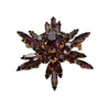 Vintage Purple Layered Crystal Rhinestone Star Brooch, Exquisite Amethyst Crystal Vintage Brooch 7 Layers c1960
