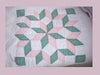Antique Hand Stitched Quilt 8 Point Fancy Star Blocks Pink and Green Pastels c1920 Full Size