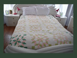 Antique Hand Stitched Quilt 8 Point Fancy Star Blocks Pink and Green Pastels c1920 Full Size - Premier Estate Gallery