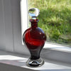 Estate Ruby Red Art Glass Decanter w Ground Stopper MCM Barware 1950s - Premier Estate Gallery 1