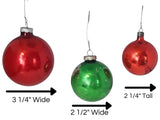 Distressed Red Green Mercury Glass Christmas Ornaments Vintage X21 Farmhouse Christmas Decor