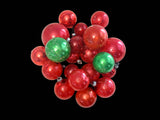 Distressed Red Green Mercury Glass Christmas Ornaments Vintage X21 Farmhouse Christmas Decor - Premier Estate Gallery