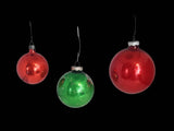 Distressed Red Green Mercury Glass Christmas Ornaments Vintage X21 Farmhouse Christmas Decor