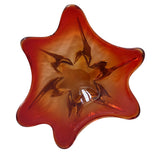 MCM Murano Art Glass Freeform Dish Amberina Orange Red FANTASTIC Form - Premier Estate Gallery 3