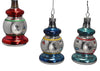 German Mercury Glass Reflector Christmas Ornaments Vintage Lantern Style Jewel Colors c1950 - Premier Estate Gallery 3