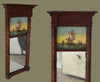 Antique Federal Reverse Painted Glass Mahogany Tall Ships Mirror, Antique Nautical Coastal Decor - Premier Estate Gallery 4