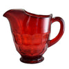 Vintage Viking Glass Ruby Red Georgian Pitcher 48 oz, MCM Art Glass Red Pitcher Barware Iced Tea  - Premier Estate Gallery