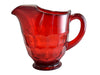 Vintage Viking Glass Ruby Red Georgian Pitcher 48 oz, MCM Art Glass Red Pitcher Barware Iced Tea  - Premier Estate Gallery 1