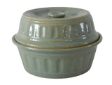 Vintage Celedon Green Stoneware Pottery Covered Bowl, Vintage Kitchen,Farmhouse Kitchen - Premier Estate Gallery 1