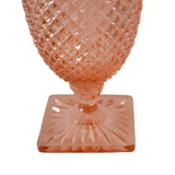 Vintage Pink Anchor Hocking Miss America Footed Candy Dish w Lid Stunning Pink Depression Glass, Pink Romantic Decor