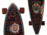 Santa Cruz Sugar Skull 43.5" Pintail Longboard Cruzer Skateboard USED Estate Find