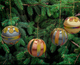 1960s Rainbow Satin Gold Applique Christmas Ornaments Set of 6 Alice in Wonderland Style - Premier Estate Gallery 3