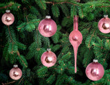 Vintage Distressed Pink Mercury Glass Shiny Brite Christmas Ornaments French Country, Shabby, Rustic Christmas Decor - Premier Estate Gallery 1