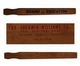 1940s Sherwin Williams Paint Oversized Paint Stick Board of Education Paddle Willow Grove PA Pennsylvania Collectible - Premier Estate Gallery