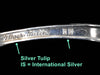 MCM International Silver Articulated Silver Tulip Cuff Bracelet Made from SP Fork Incredible Design