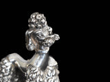 Estate Sterling Silver Coifed Poodle Figurine Israel Vintage Dog Collectible