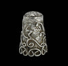 Vintage Taxco Sterling Silver Applied Work Thimble, Ornate Silver Thimble Taxco Mexico 1940-50 - Premier Estate Gallery